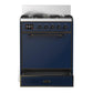 Ilve UM30QNR3MBBLP Ilve Um30Qnr3Mbblp Majestic Iii 30 Inch Dual Fuel Range With 5 Black Brass Burners, Dual Function Burner Up To 25,000 Btu (Liquid Propane, Solid Door, Midnight Blue, Burnished)