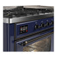 Ilve UM60FNR3MBBLP Ilve Um60Fnr3Mbblp Majestic Iii 60 Inch Dual Fuel Range With 9 Burners And Griddle, Dual Function Burner Up To 25,000 Btu (Liquid Propane, Triple Glass Door, Midnight Blue, Burnished)