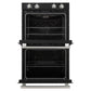 Forno FBOEL132430BLK Forno Vomero 30-Inch Double Wall Oven, Black, 10 Cu.Ft Total Capacity, 7100W Convection, Mechanical Controls, Manuel Steam Clean