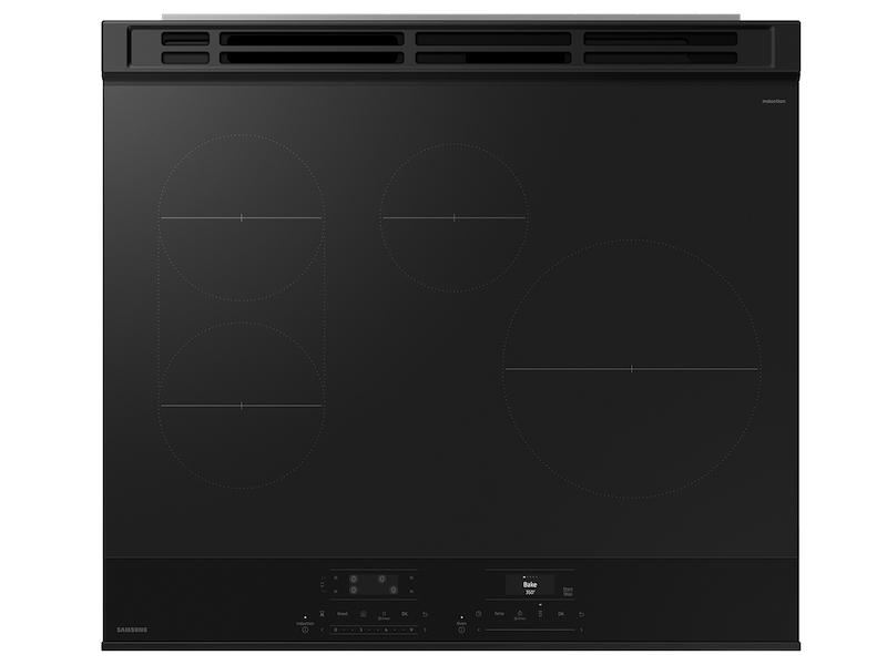 Samsung NSI6DG9100MT Bespoke 6.3 Cu. Ft. Smart Slide-In Induction Range With Anti-Scratch Glass Cooktop In Matte Black Steel