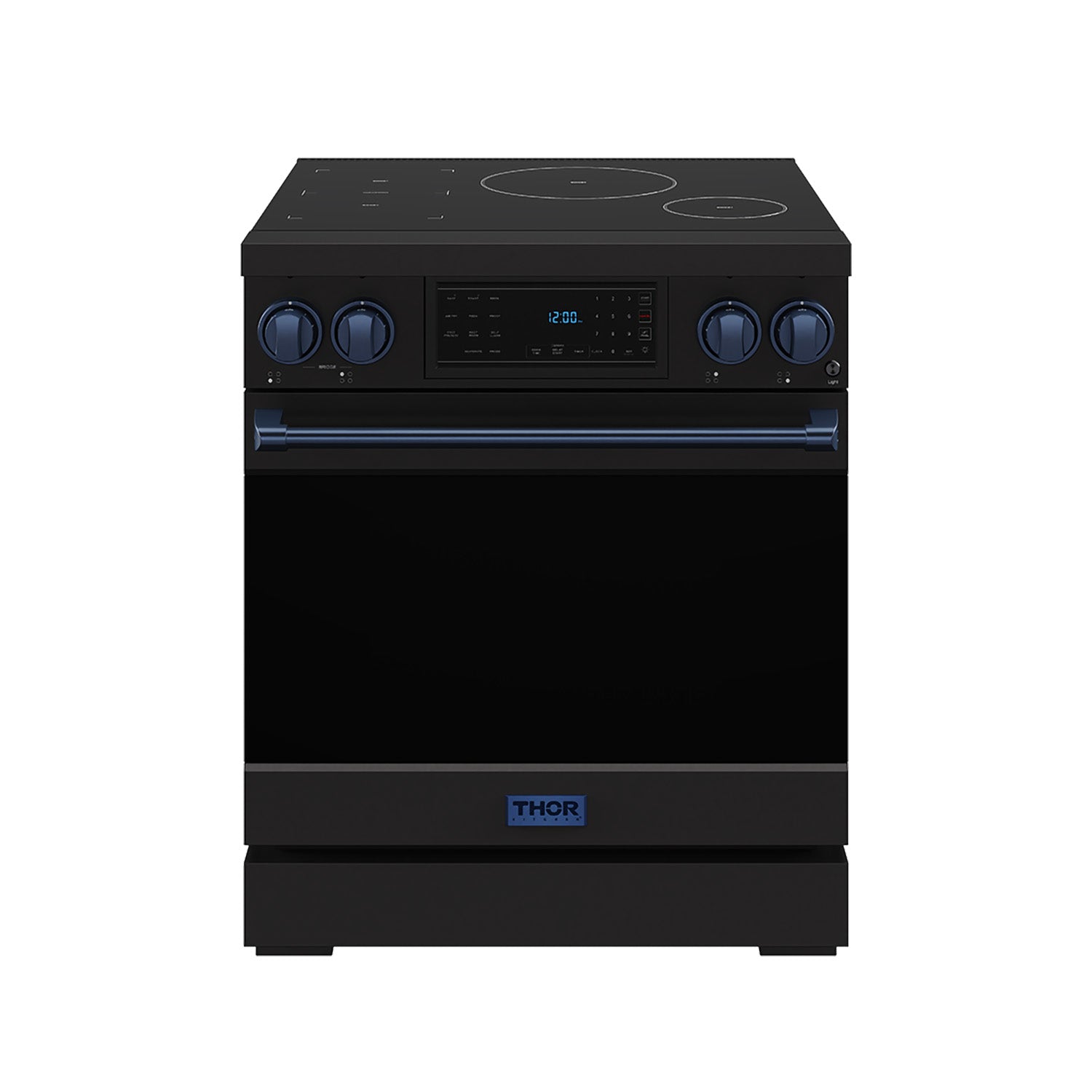 Thor Kitchen RSI30BBLU 30 Inch Professional Induction Range With Tilt Panel Touch Control In Black And Blue Gordon Ramsay Series