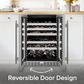 Element Appliance EWD24BES Cellara By Element 24 In., 46 Bottle Dual-Zone Wine Cooler - Stainless Steel
