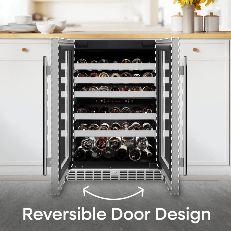 Element Appliance EWD24BES Cellara By Element 24 In., 46 Bottle Dual-Zone Wine Cooler - Stainless Steel