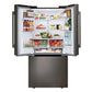 Lg LF25H6330D 25 Cu.Ft. 3-Door French Door Refrigerator With New Hybrid Handle Design And External Ice And Water Dispenser