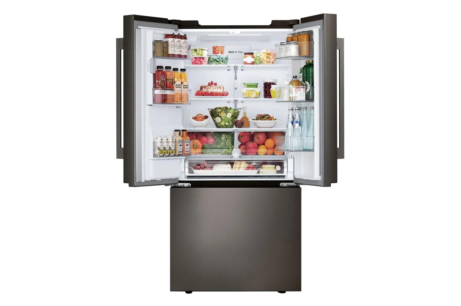 Lg LF25H6330D 25 Cu.Ft. 3-Door French Door Refrigerator With New Hybrid Handle Design And External Ice And Water Dispenser