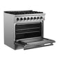 Forno FFSGS619736 Forno Marco 36-Inch Dual Fuel Range, Stainless Steel, 6 Burners, 67,000 Btu, True Convection Oven, Energy Efficient
