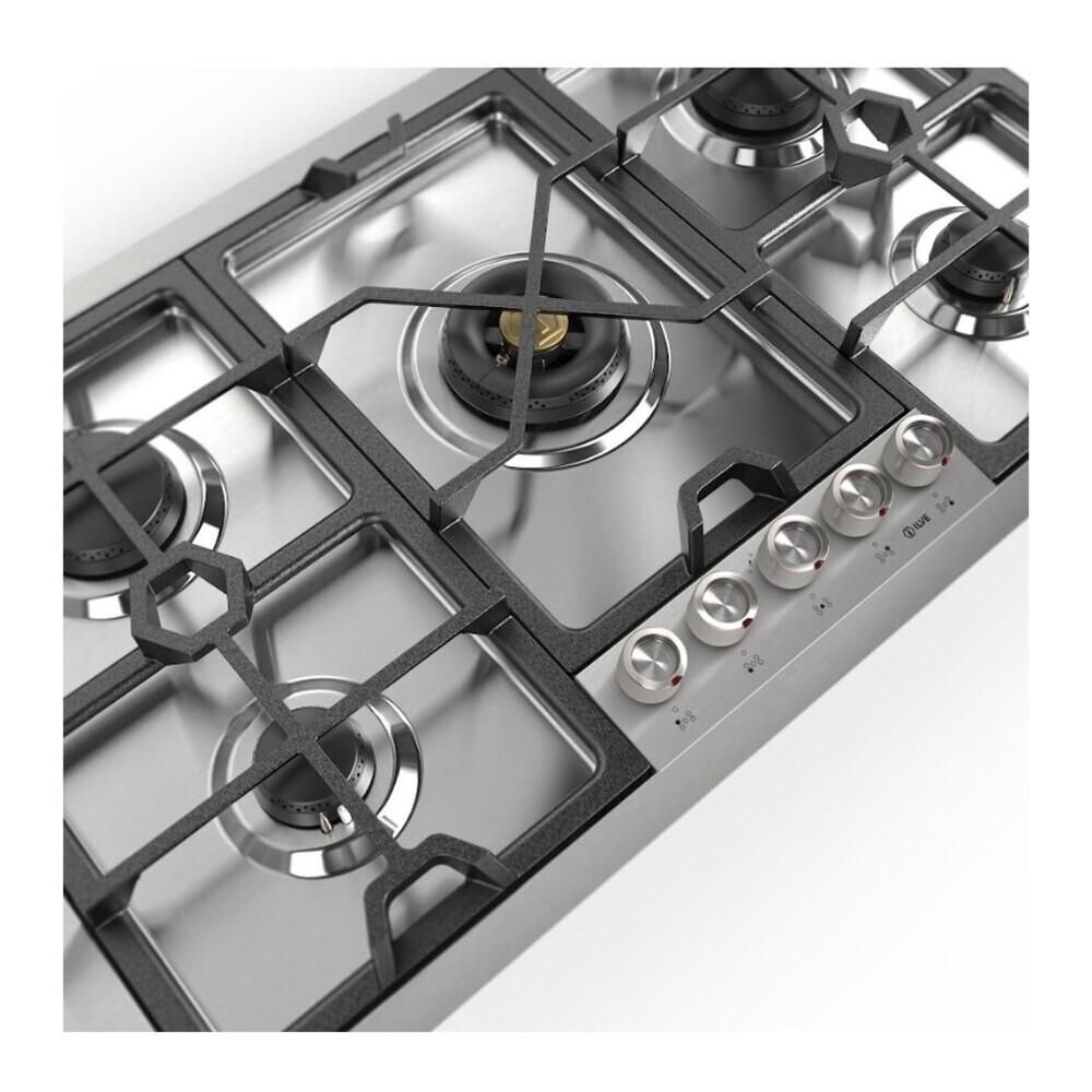 Ilve UHCPMT95SSLP Ilve Uhcpmt95Sslp Panoramagic 36 Inch Built-In Gas Cooktop With 5 Burners, In Stainless Steel (Liquid Propane, 5 Sealed Burners)