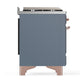 Ilve UM48FSNR3BGP Ilve Um48Fsnr3Bgp Majestic Iii 48 Inch Dual Fuel Range With 5 Black Brass Burners, Griddle And French Top, Dual Function Burner Up To 25,000 Btu (Natural Gas, Triple Glass Door, Blue Grey, Copper)