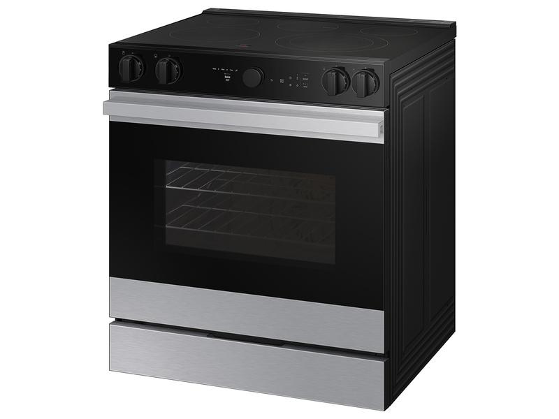 Samsung NSE6DG8700SR Bespoke 6.3 Cu. Ft. Smart Slide-In Electric Range With Smart Oven Camera & Illuminated Precision Knobs In Stainless Steel