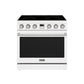 Thor Kitchen ARE36W 36 Inch Electric Range In White - Contemporary Professional