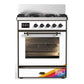 Ilve UM30NR3RABLP Ilve Um30Nr3Rablp Majestic Iii 30 Inch Dual Fuel Range With 5 Black Brass Burners, Dual Function Burner Up To 25,000 Btu (Liquid Propane, Triple Glass Door, Ral, Burnished)