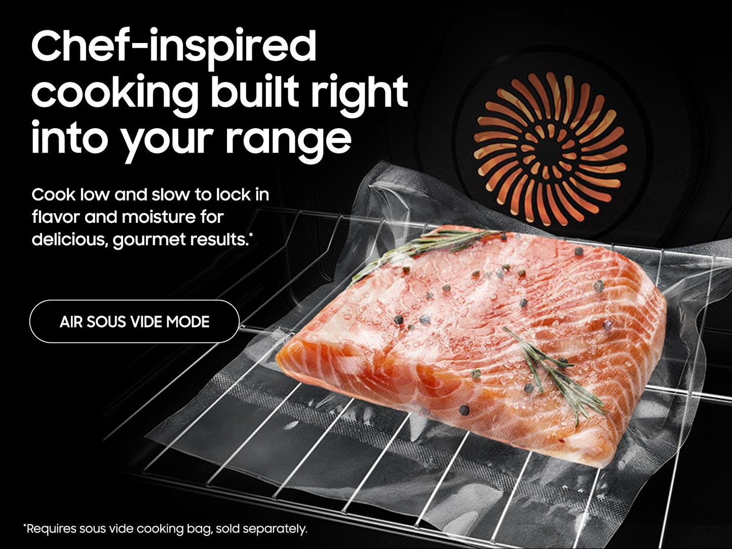 Samsung NSG80H60XRAA Bespoke Smart Slide-In Gas Range Pro Style Design Air Fry Max True Convection