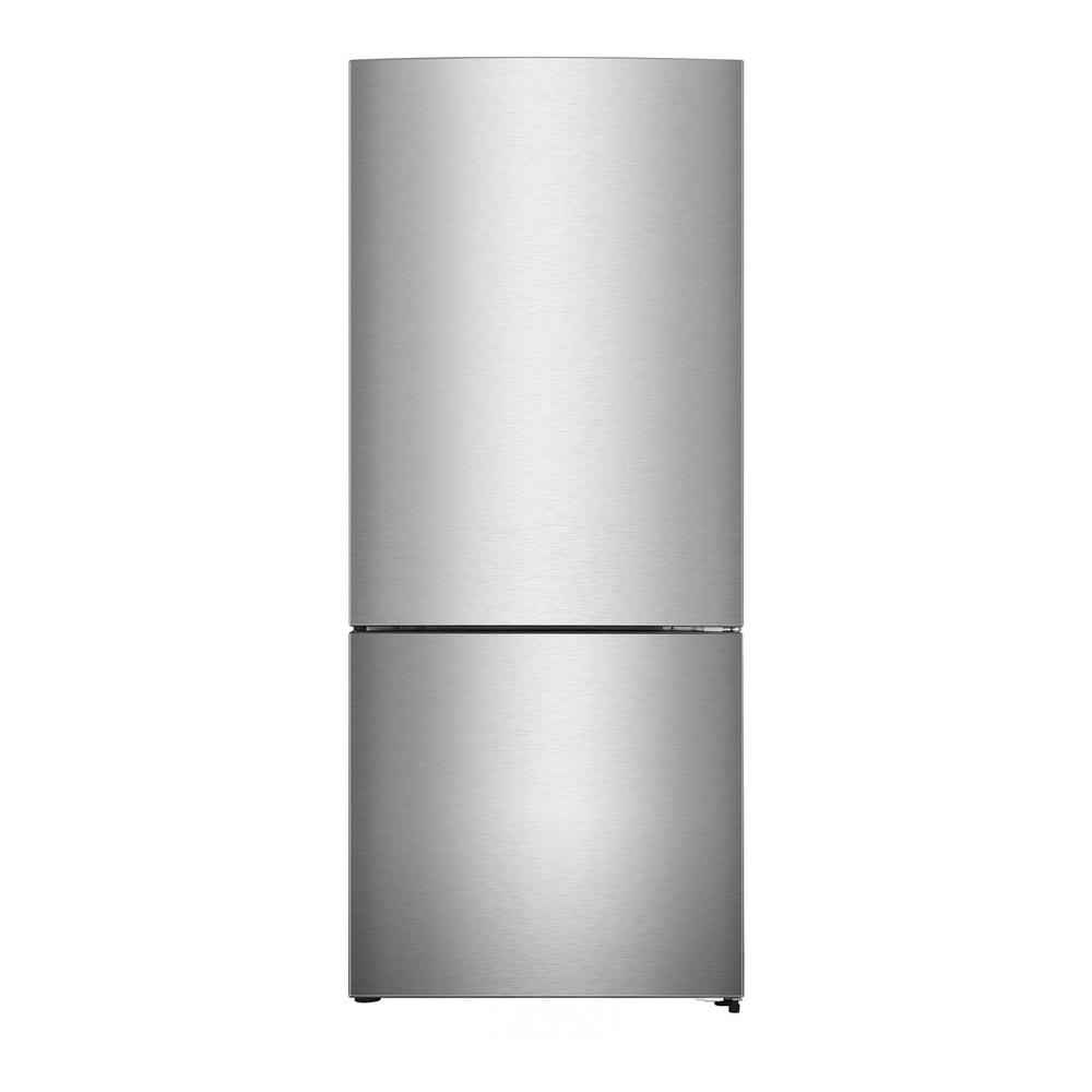 Verona VEFBF2814RSL Verona Vefbf2814Rsl 28 Inch Bottom Freezer Refrigerator With 14.8 Cu. Ft. Total Capacity, Recessed Handle, Reversible Doors, Ice Maker, Energy Star