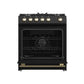 Forno FFSGS111630BLK Forno Leonardo Espresso 30-Inch Black Gas Range, 5 Burners, 39,500 Btu, 5 Cu.Ft Convection Oven