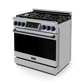 Thor Kitchen RSG36LPBLU 36 Inch Professional Lp Range With Tilt Panel Touch Control In Stainless Steel/Blue Gordon Ramsay Series - Rsg36Lp-Blu