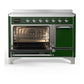 Ilve UMIB48QNR3EGC Ilve Umib48Qnr3Egc Majestic Iii 48 Inch Induction Range With 6 Elements, 5.02 Cu. Ft. Total Oven Capacity (Solid Door, Emerald Green, Chrome)