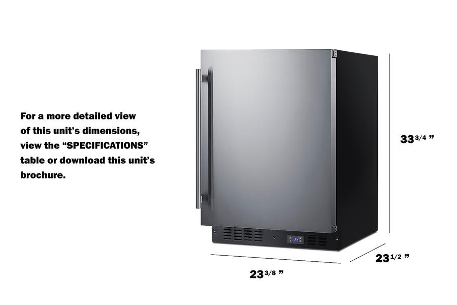 Summit SCFF53BCSSLHD 24" Wide Built-In All-Freezer