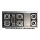 Ilve UM60FNR3AWBLP Ilve Um60Fnr3Awblp Majestic Iii 60 Inch Dual Fuel Range With 9 Burners And Griddle, Dual Function Burner Up To 25,000 Btu (Liquid Propane, Triple Glass Door, Antique White, Burnished)