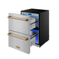 Thor Kitchen RZ24UBRZ 24 Inch Undercounter Built-In / Freestanding Drawer Freezer - Stainless Steel/Bronze Gordon Ramsay Series