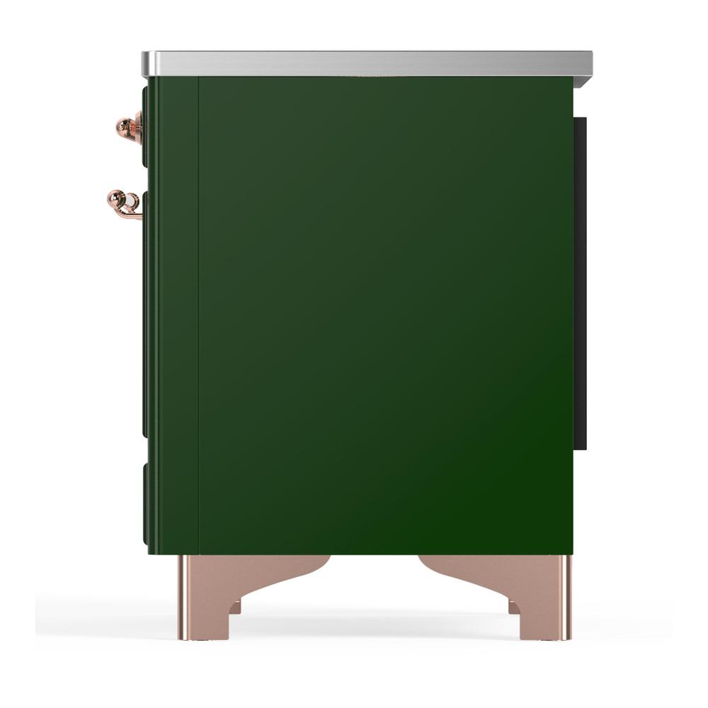 Ilve UMIB36QNR3EGP Ilve Umib36Qnr3Egp Majestic Iii 36 Inch Induction Range With 6 Elements, 3.5 Cu. Ft. Total Oven Capacity (Solid Door, Emerald Green, Copper)