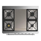 Ilve UM36FNR3AWCLP Ilve Um36Fnr3Awclp Majestic Iii 36 Inch Dual Fuel Range With 6 Black Brass Burners And Griddle, Dual Function Burner Up To 25,000 Btu (Triple Glass Door, Antique White, Chrome, Liquid Propane)