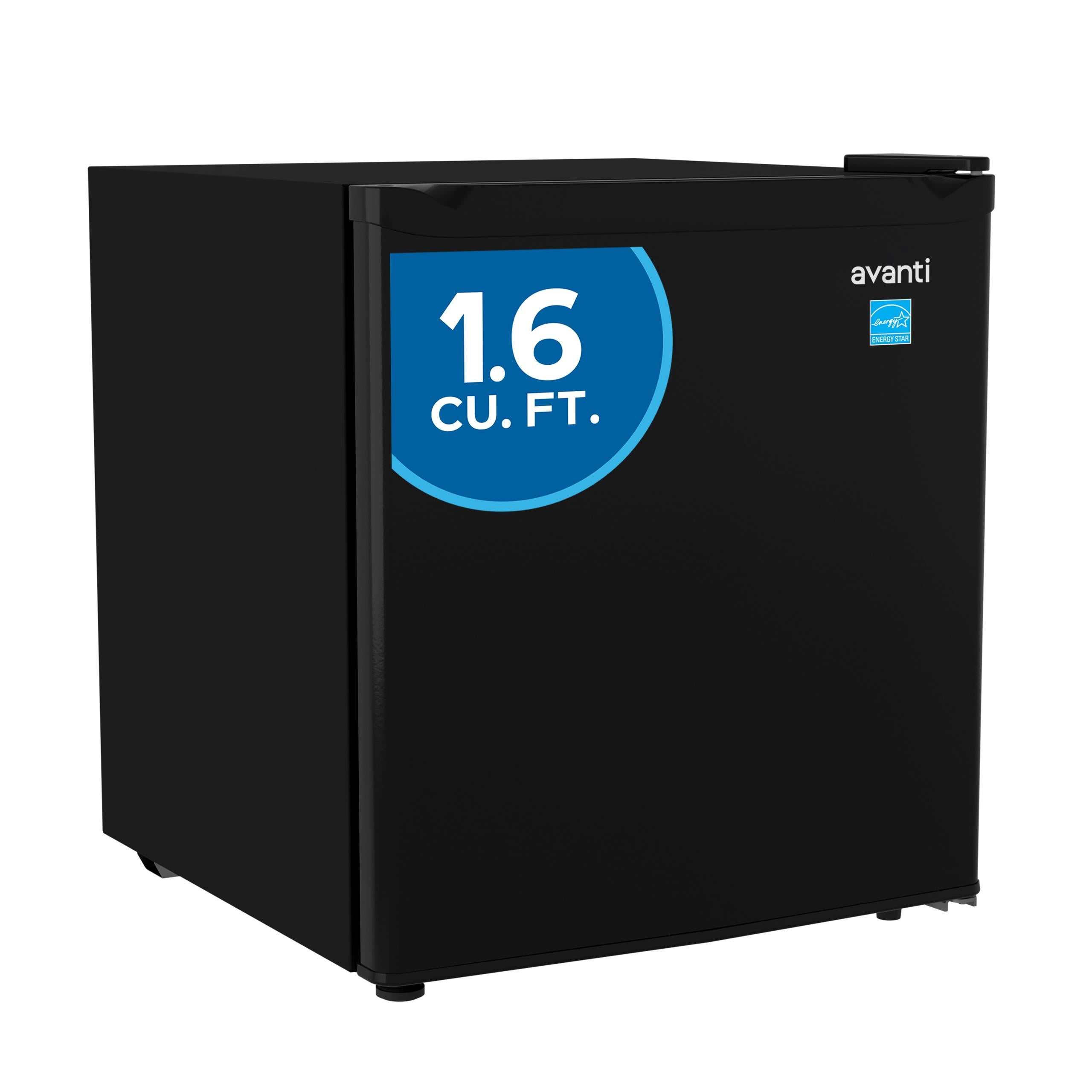 Avanti AVAR16F1B Avanti 1.6 Cu. Ft. Compact Refrigerator With Auto-Defrost, In Black (Avar16F1B)