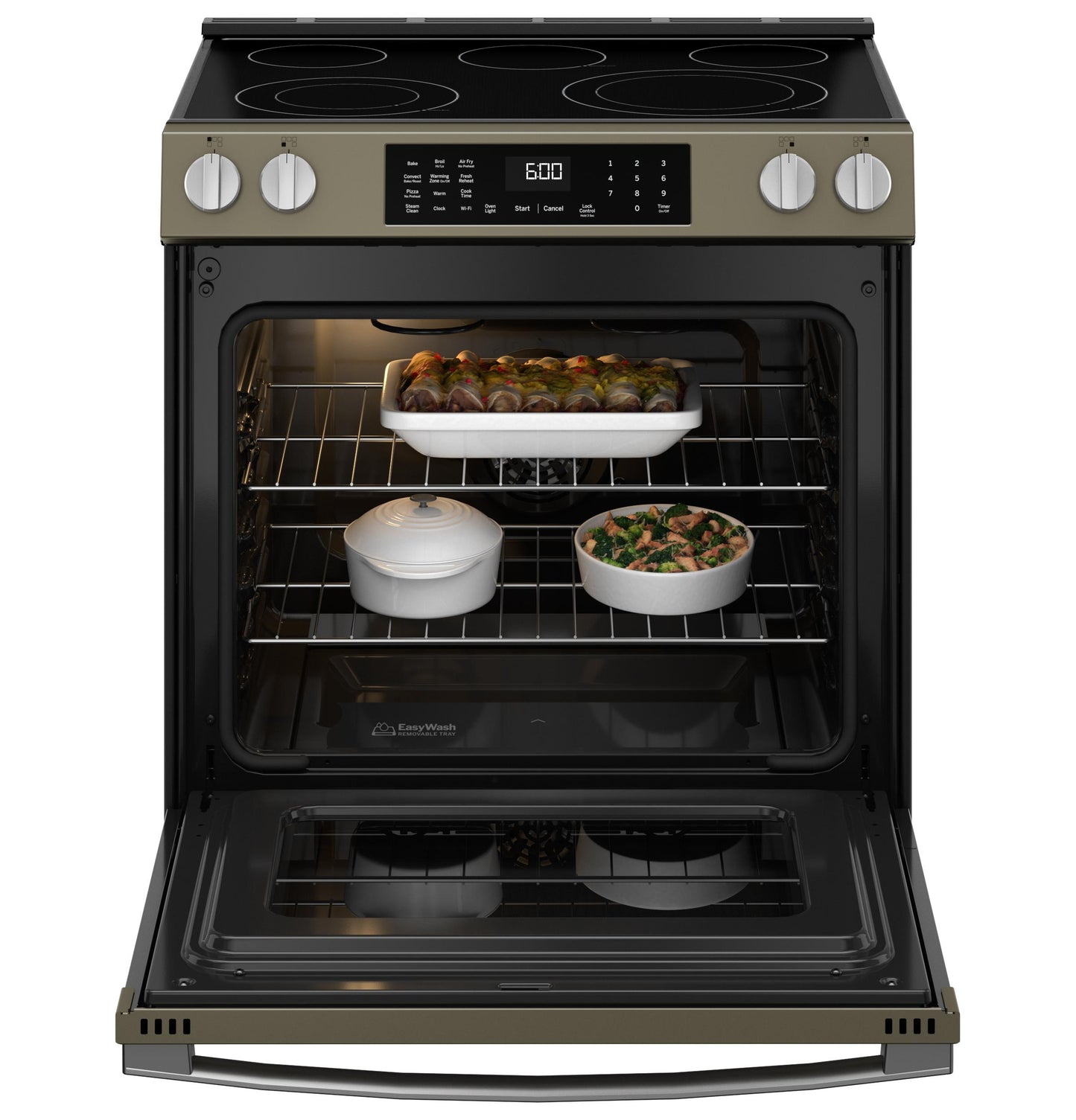 Ge Appliances GRS600AVES Ge® 30" Slide-In Electric Convection Range With No Preheat Air Fry And Easywash™ Oven Tray