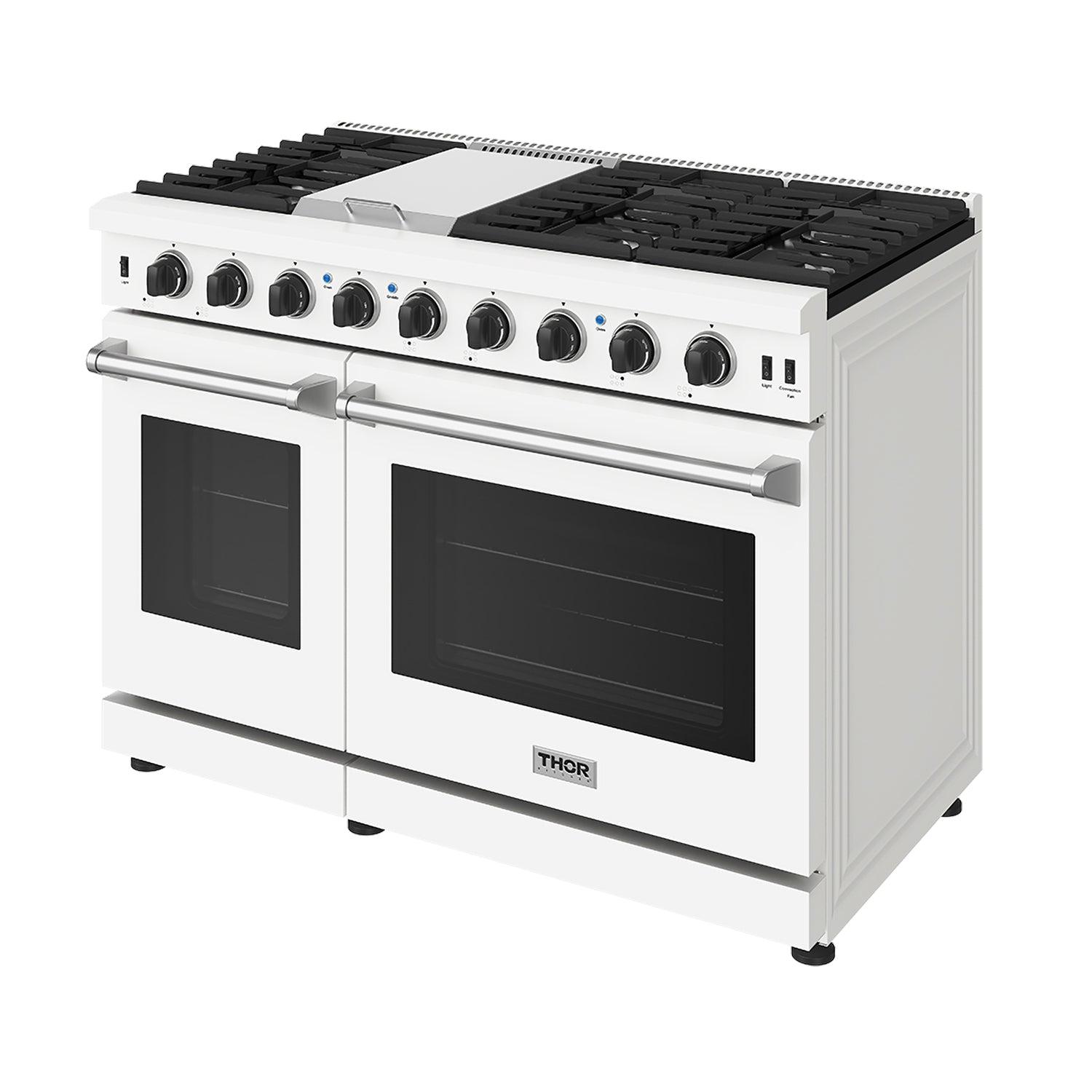 Thor Kitchen LRG4807UWLP 48 Inch Professional Liquid Propane Range In White