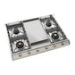 Ilve UHCP965FNSSG Ilve Uhcp965Fnssg Nostalgie Ii 36 Inch Built-In Gas Cooktop With Griddle, In Stainless Steel (Natural Gas)