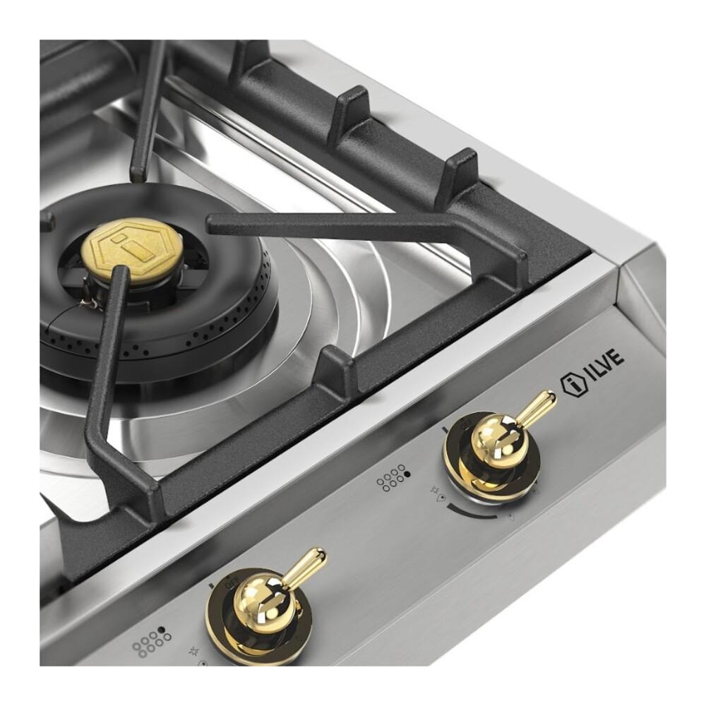 Ilve UHCP1265FNSSG Ilve Uhcp1265Fnssg Nostalgie Ii 48 Inch Built-In Gas Cooktop With 8 Burners, Griddle, In Stainless Steel (Natural Gas)