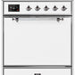 Ilve UM30DQNE3WHC Majestic Ii 30 Inch Dual Fuel Natural Gas Freestanding Range In White With Chrome Trim