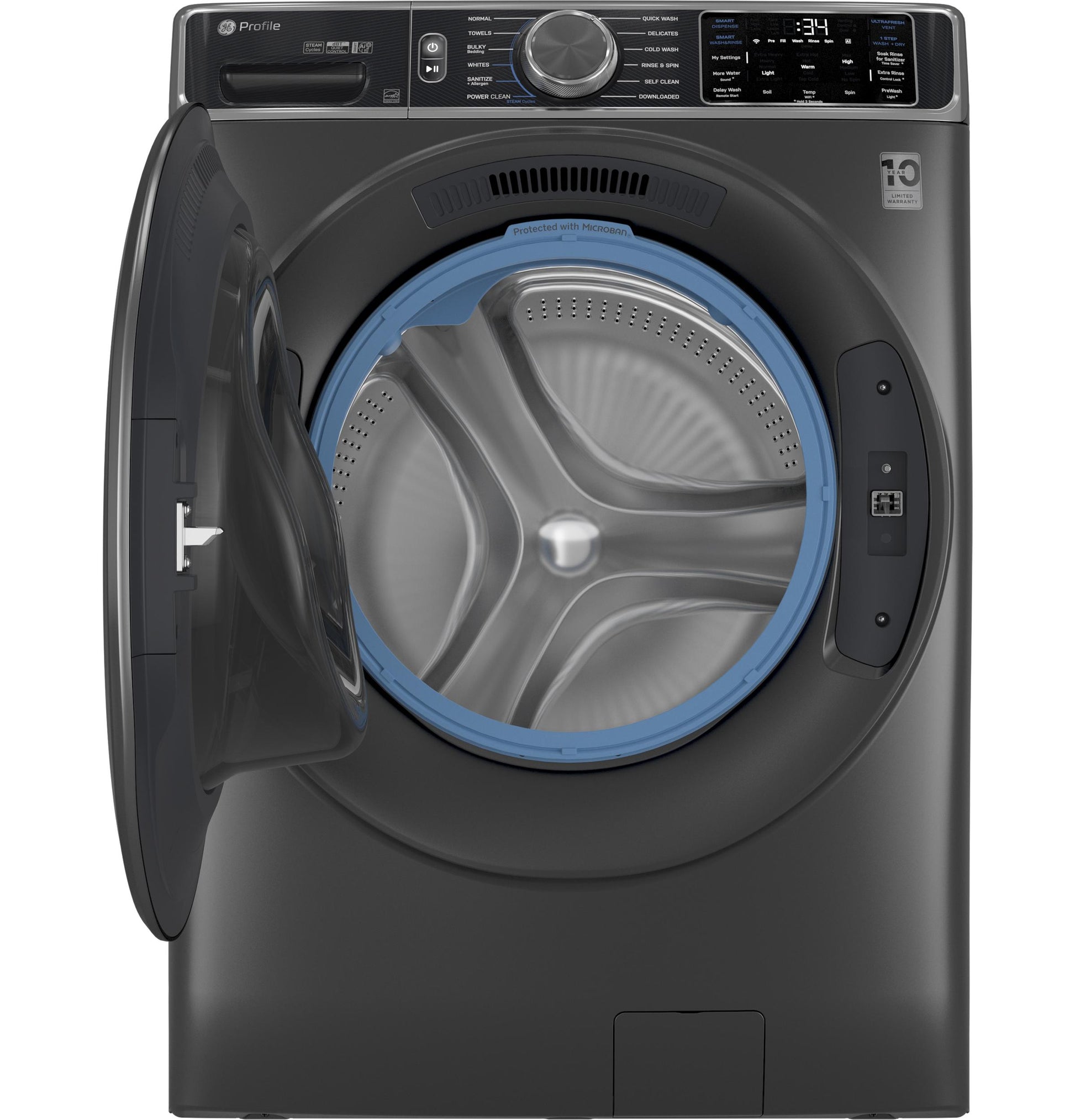 Ge Appliances PFW955SPWDS Ge Profile&#8482; 5.5 Cu. Ft. Capacity Smart Front Load Energy Star® Steam Washer With Ultrafresh Vent System+ And Smart Wash & Smart Rinse