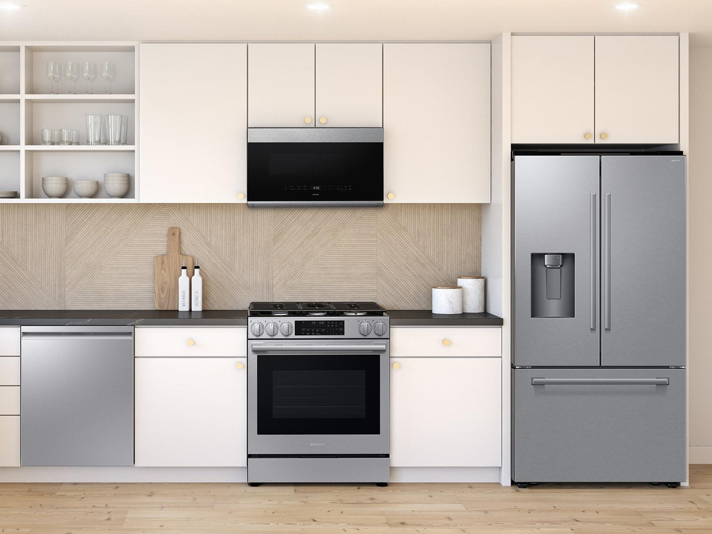Samsung ME80H2160R Bespoke Over-The-Range Microwave Dualvent Technology Auto Connectivity 500 Cfm