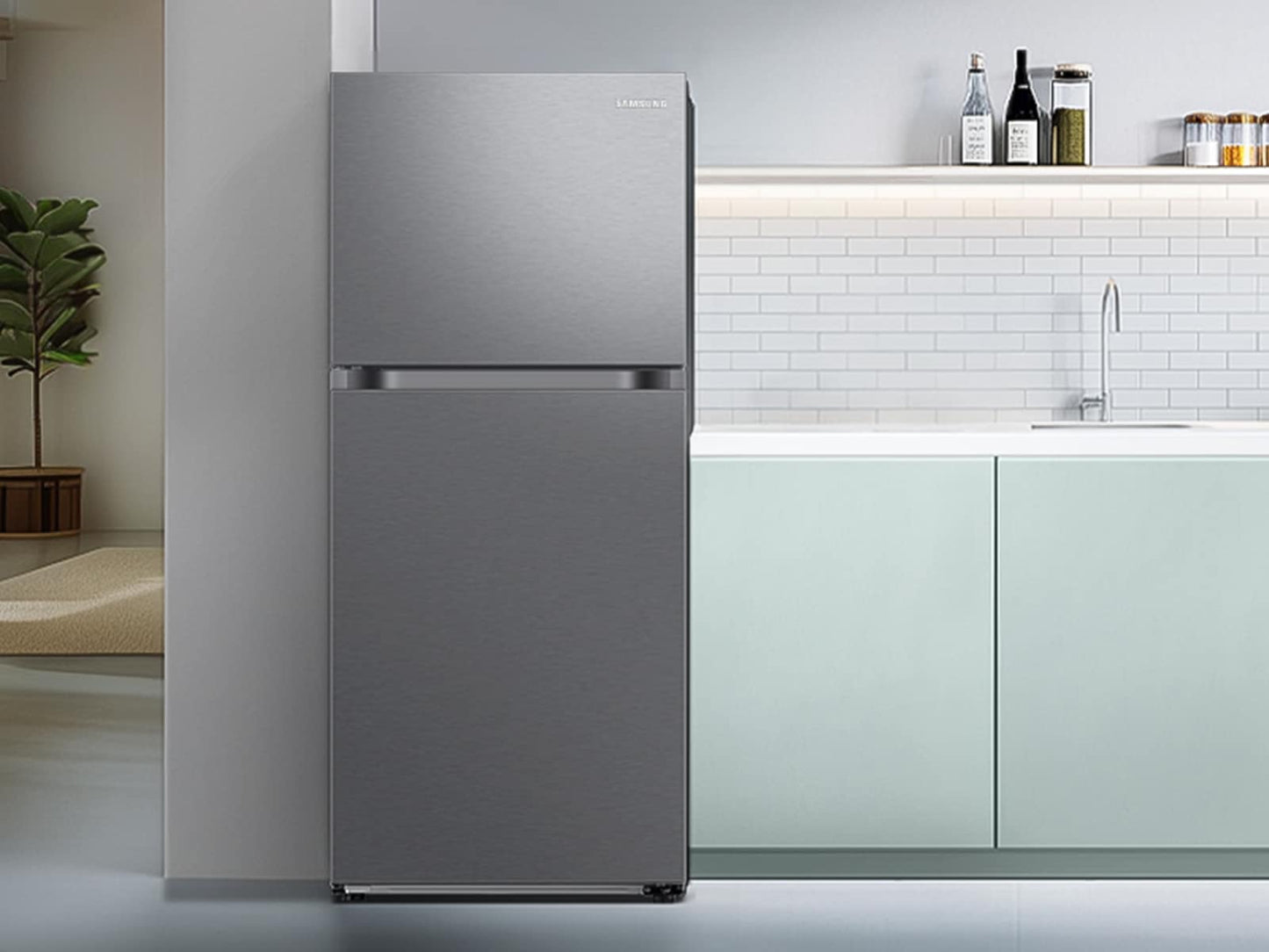 Samsung RT18DG6700SR Bespoke Ai Top Freezer All-Around Cooling Auto Ice Maker 18 Cu.Ft.