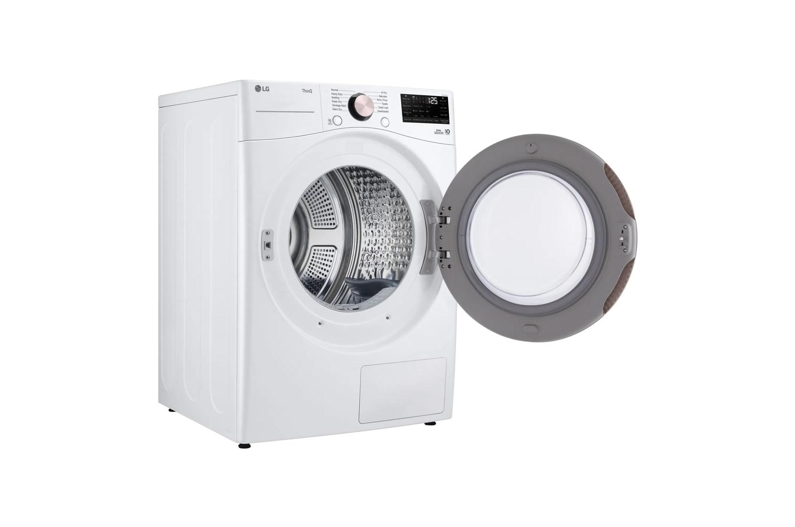 Lg DLHC4002W 7.8 Cu. Ft. Mega Capacity Smart Front Load Dryer With Dual Inverter Heatpump™ Technology And Inverter Direct Drive Motor System