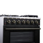 Forno FFSGS623936BLK Forno Massimo 36-Inch Black Freestanding Gas Range, 6 Sealed Burners, Convection Oven, Energy Efficient