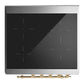 Ilve UMIB30NR3BUG Ilve Umib30Nr3Bug Majestic Iii 30 Inch Induction Range With 4 Elements, 4 Cu. Ft. Oven Capacity (Triple Glass Door, Burgundy, Brass)