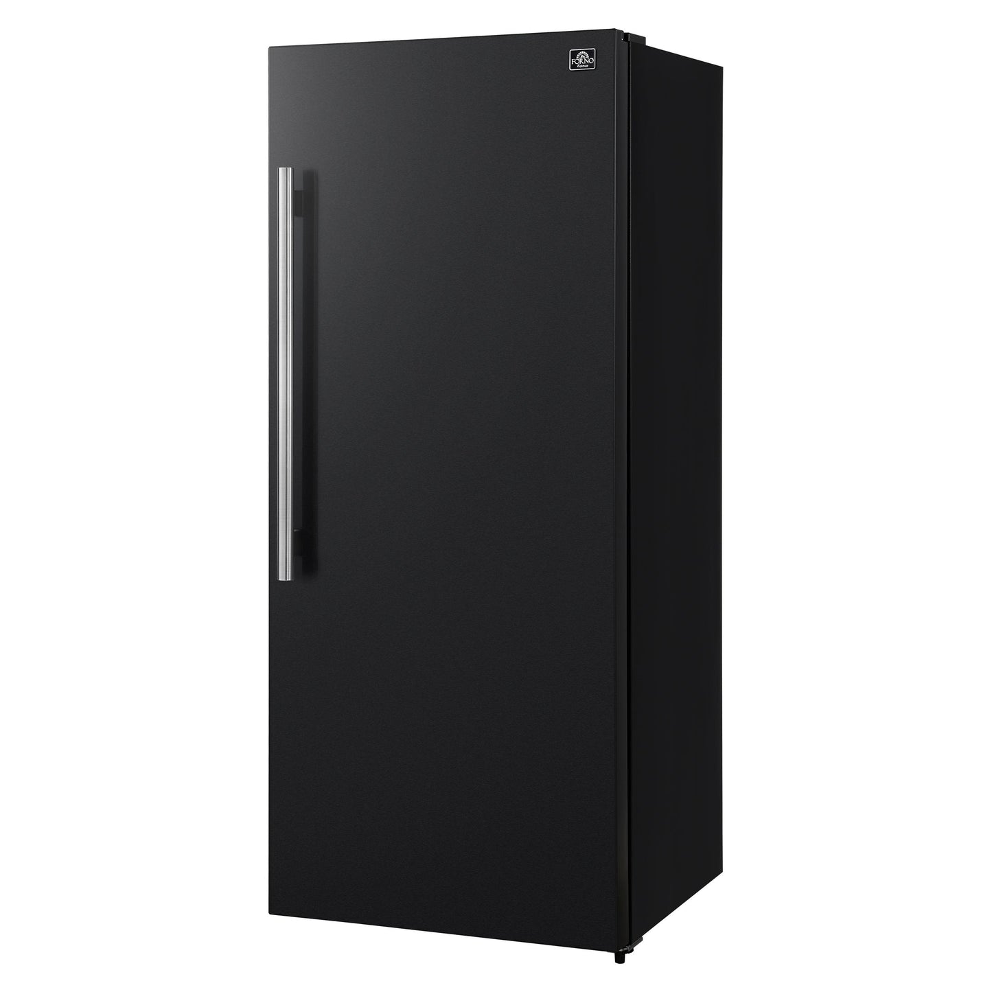Forno FFFFD172228BLKRS Forno Maderno 28-Inch Convertible Freezer/Refrigerator In Black With Antique Brass Handle, 13.6 Cu.Ft. Right Swing