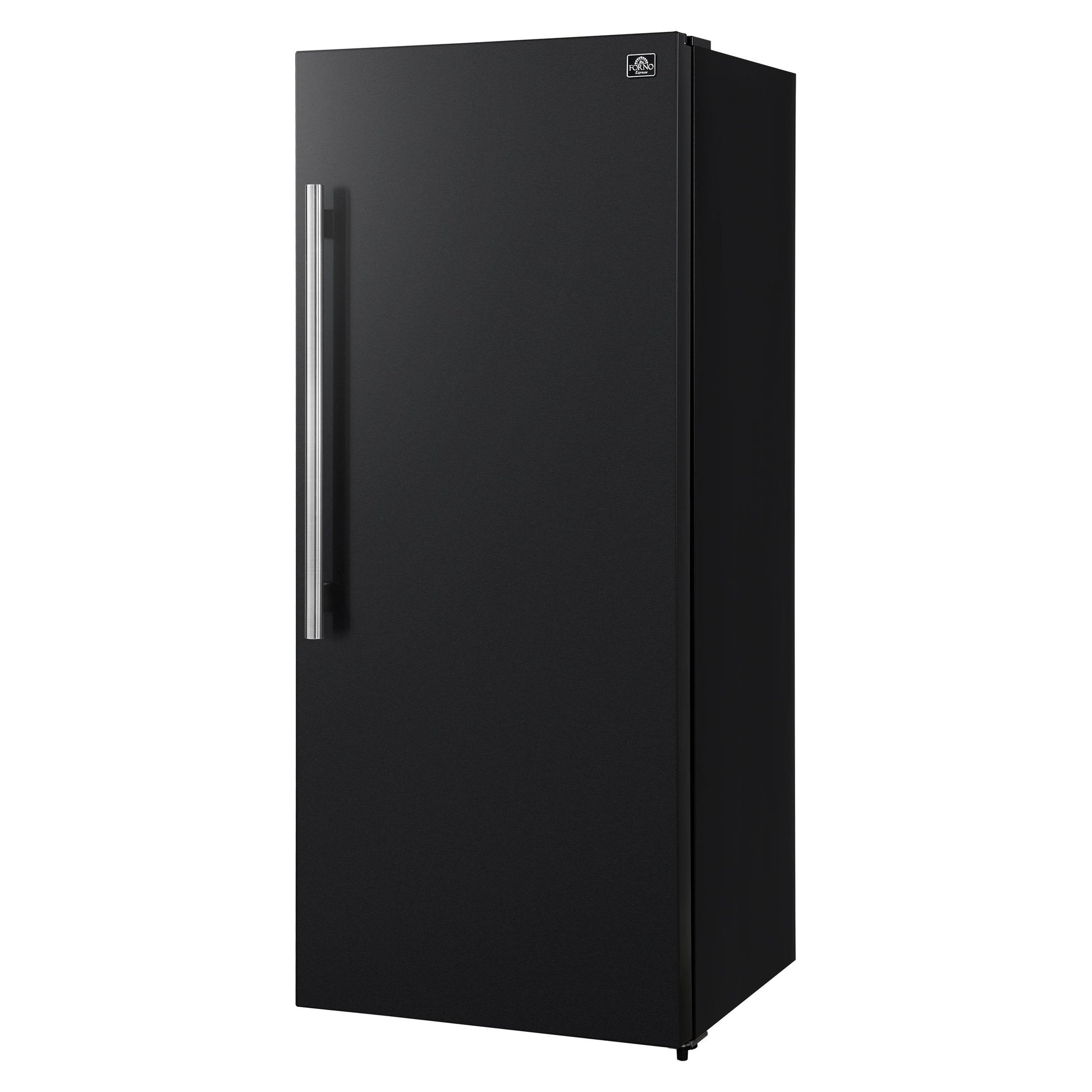 Forno FFFFD172228BLKRS Forno Maderno 28-Inch Convertible Freezer/Refrigerator In Black With Antique Brass Handle, 13.6 Cu.Ft. Right Swing