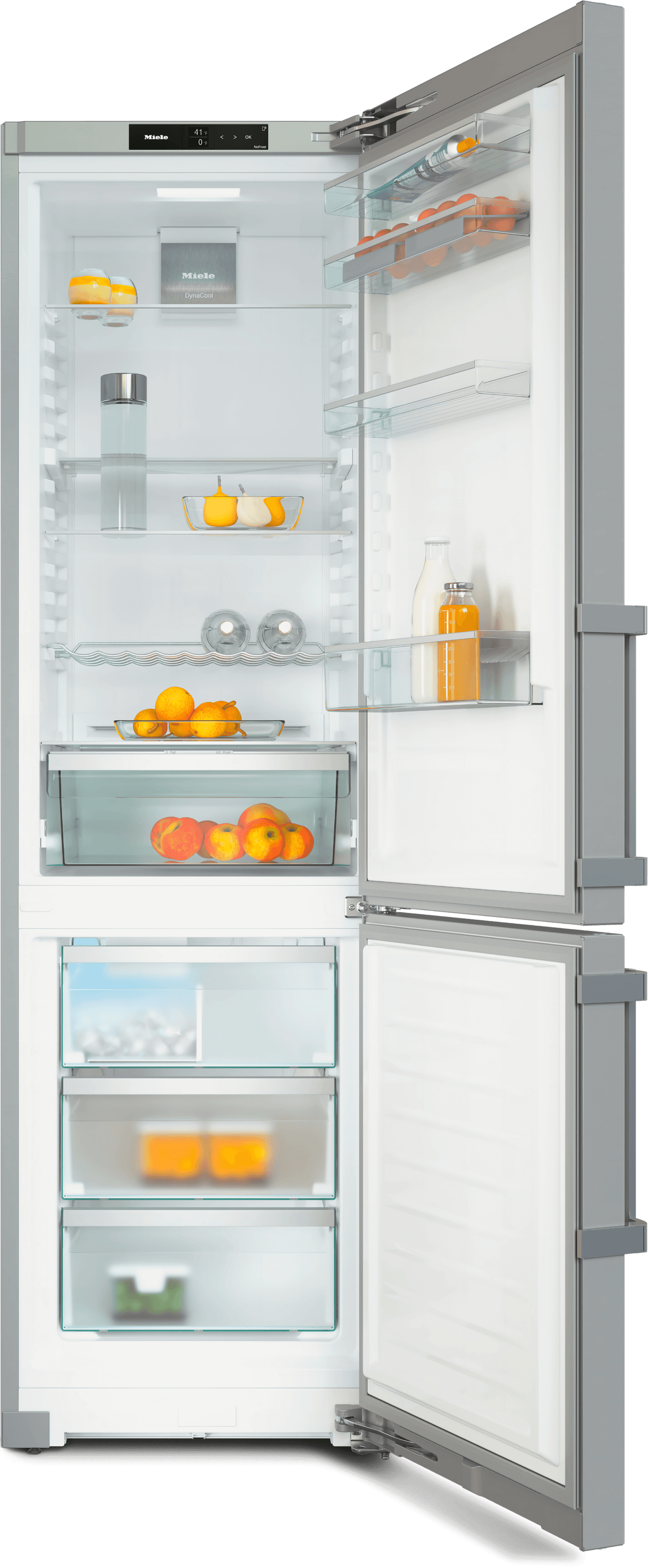 Miele KFN4799DDENA Kfn 4799 Dde Na Stainless Steel/Cleansteel - Freestanding Fridge-Freezer With Dailyfresh, Nofrost, And Icemaker For Fresh Ice Cubes Any Time.