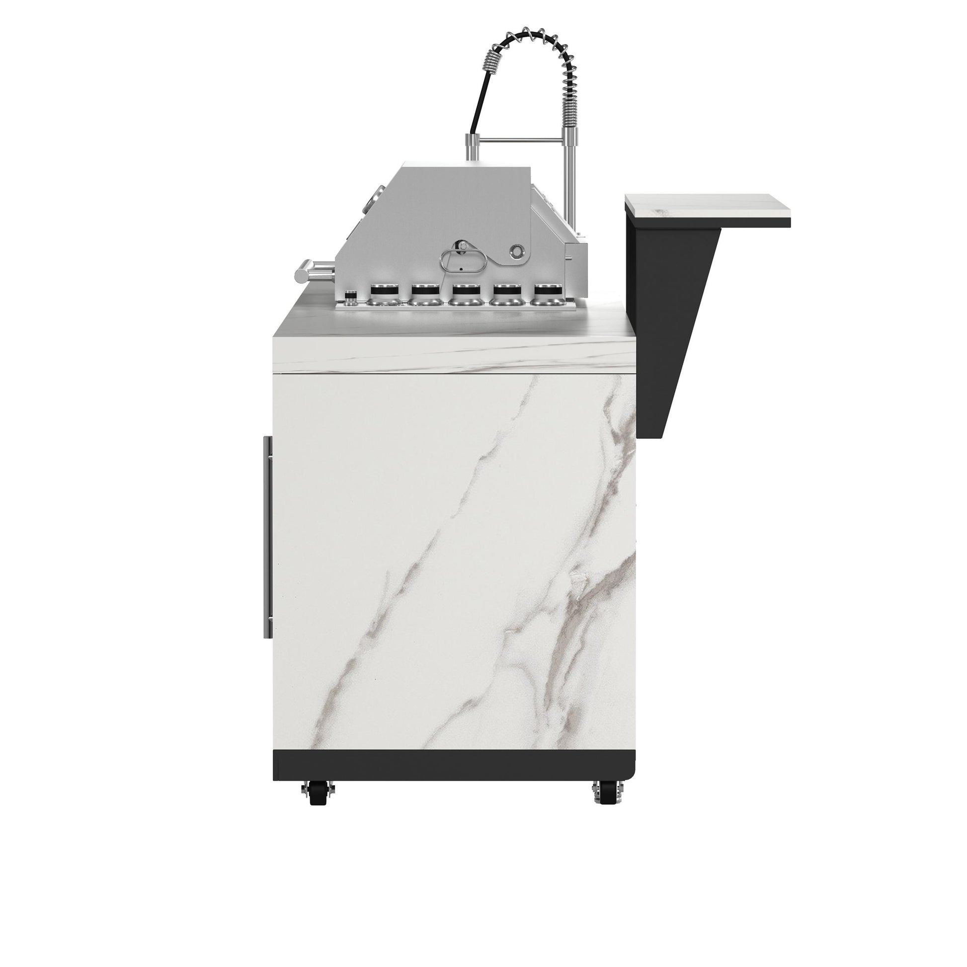 Forno FODKT2575WHT Forno Rimini Outdoor Kitchen: 30" Bbq 62,600 Btu, 4.8 Cu.Ft. Refrigerators, White Countertops