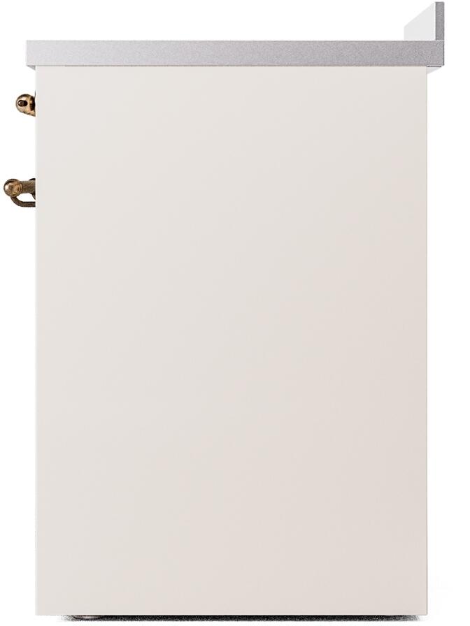Ilve UPI304NMPAWB Nostalgie Ii 30 Inch Electric Freestanding Range In Antique White With Bronze Trim