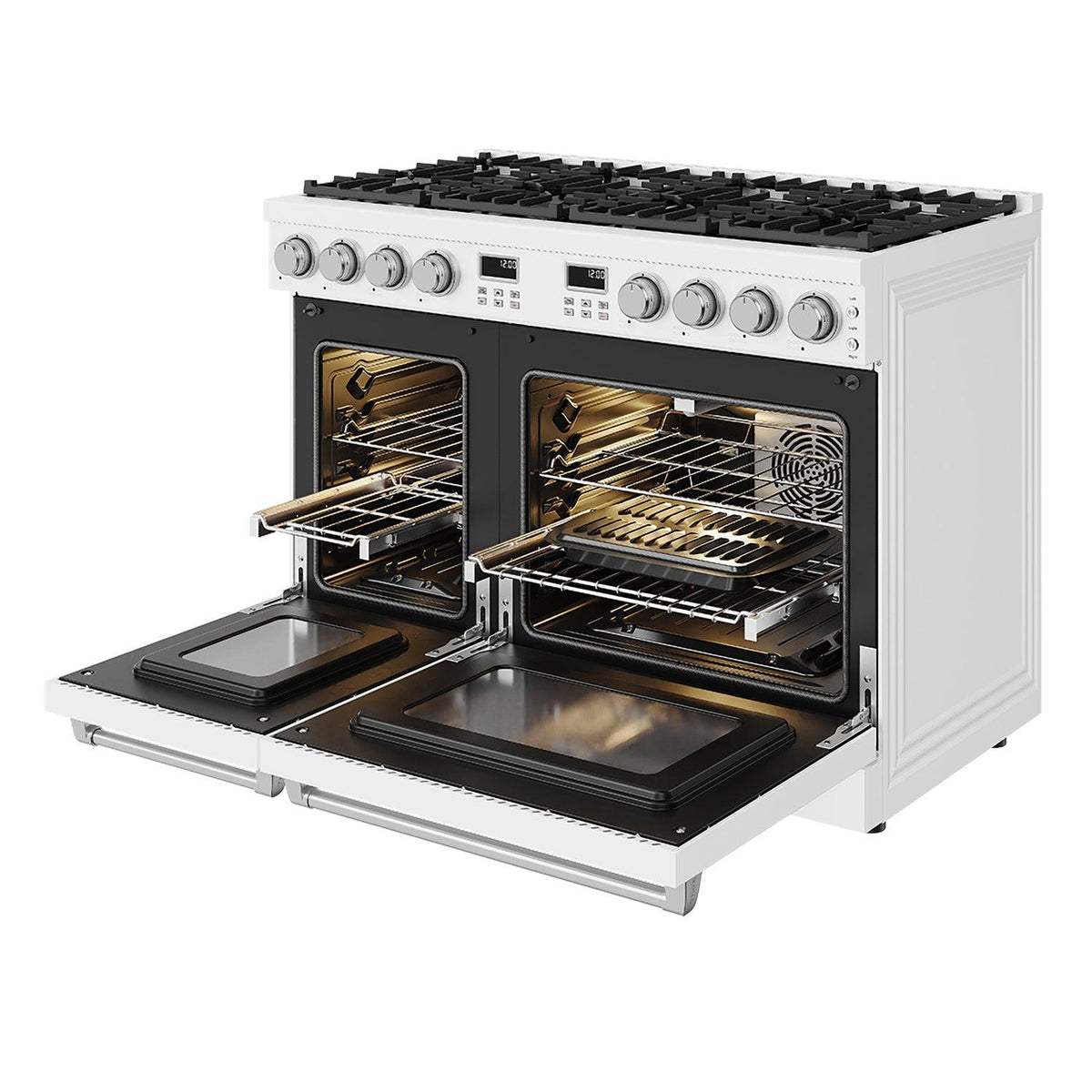 Thor Kitchen ARG48W 48 Inch Contemporary Professional Gas Range In White