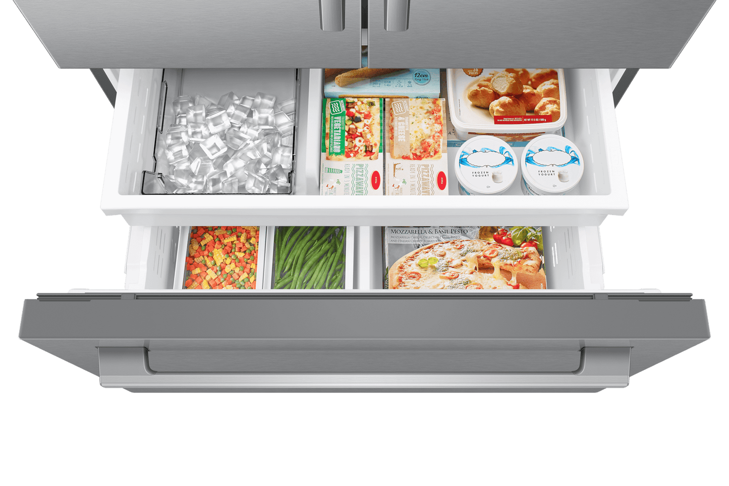Samsung RF70H25HER Bespoke Ai 3-Door French Door Zero Clearance Fit Dual Auto Ice Maker 24 Cu. Ft.