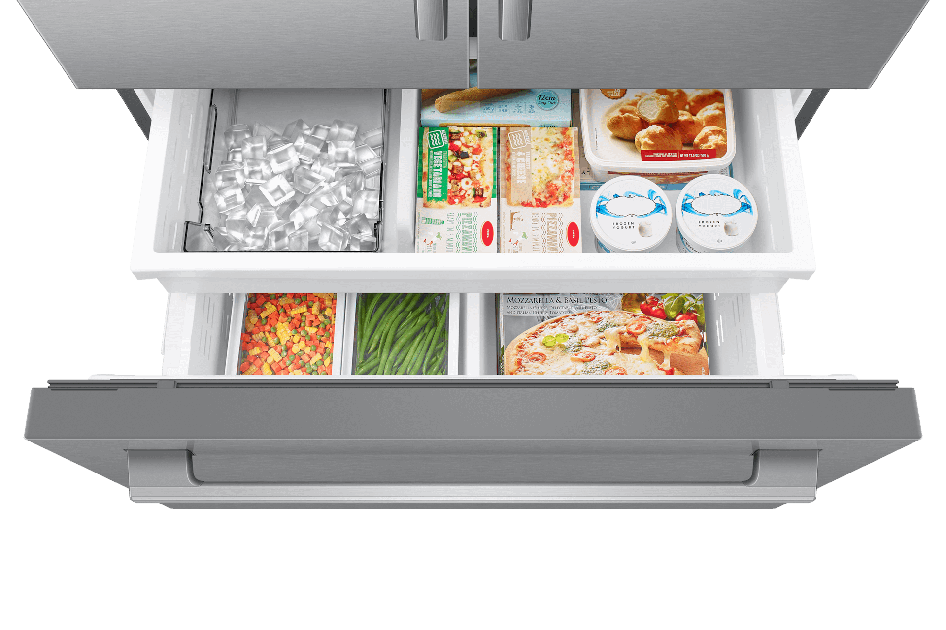 Samsung RF70H25HER Bespoke Ai 3-Door French Door Zero Clearance Fit Dual Auto Ice Maker 24 Cu. Ft.