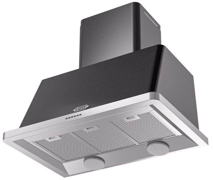 Ilve UAM90BK Majestic 36 Inch Glossy Black Wall Mount Range Hood