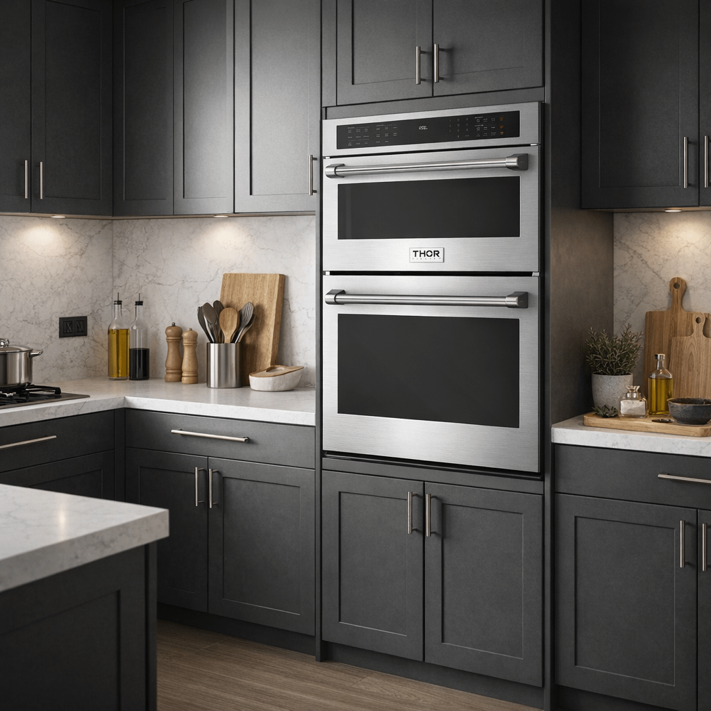 Thor Kitchen TMW30ED Professional 30-Inch Combination Microwave Wall Ovens- Stainless Steel