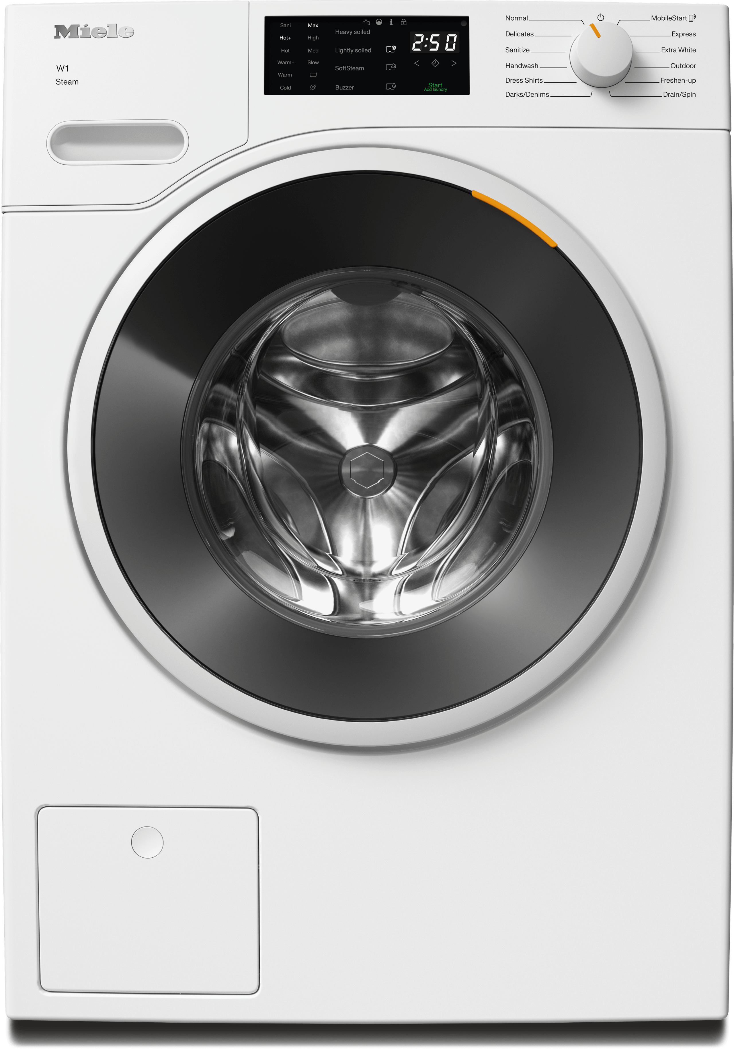 Miele WXC280WCS Wxc280 Wcs Steam - W1 Front-Loading Washing Machine: 8 Kg 1600 Rpm Pre-Ironing Miele@Home Capdosing Honeycomb Drum