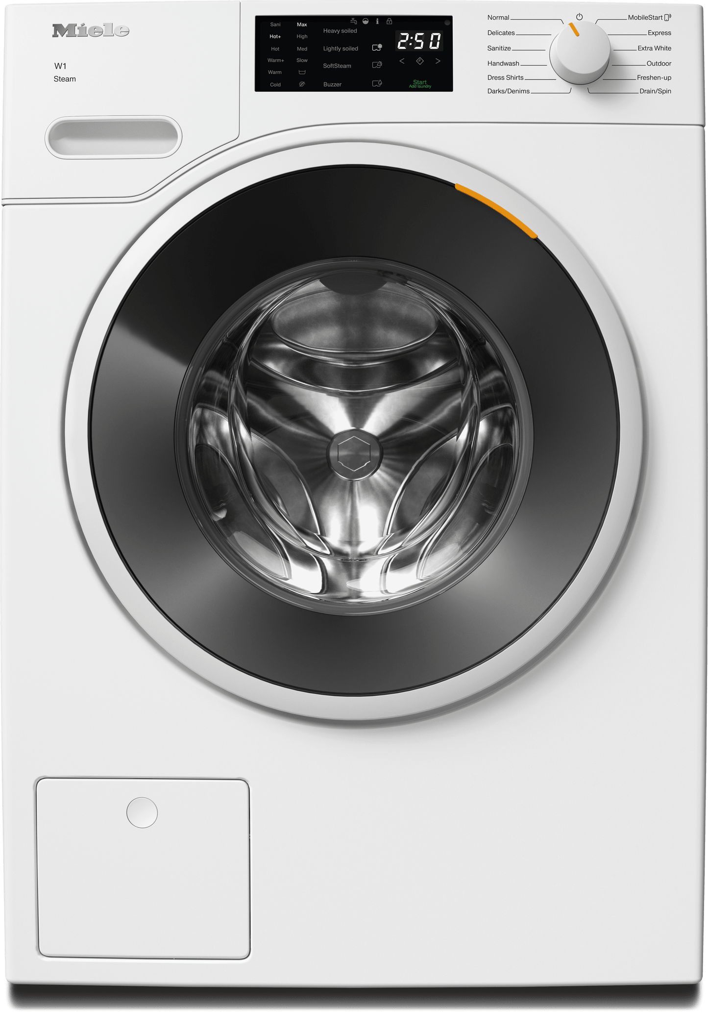 Miele WXC280WCS Wxc280 Wcs Steam - W1 Front-Loading Washing Machine: 8 Kg 1600 Rpm Pre-Ironing Miele@Home Capdosing Honeycomb Drum