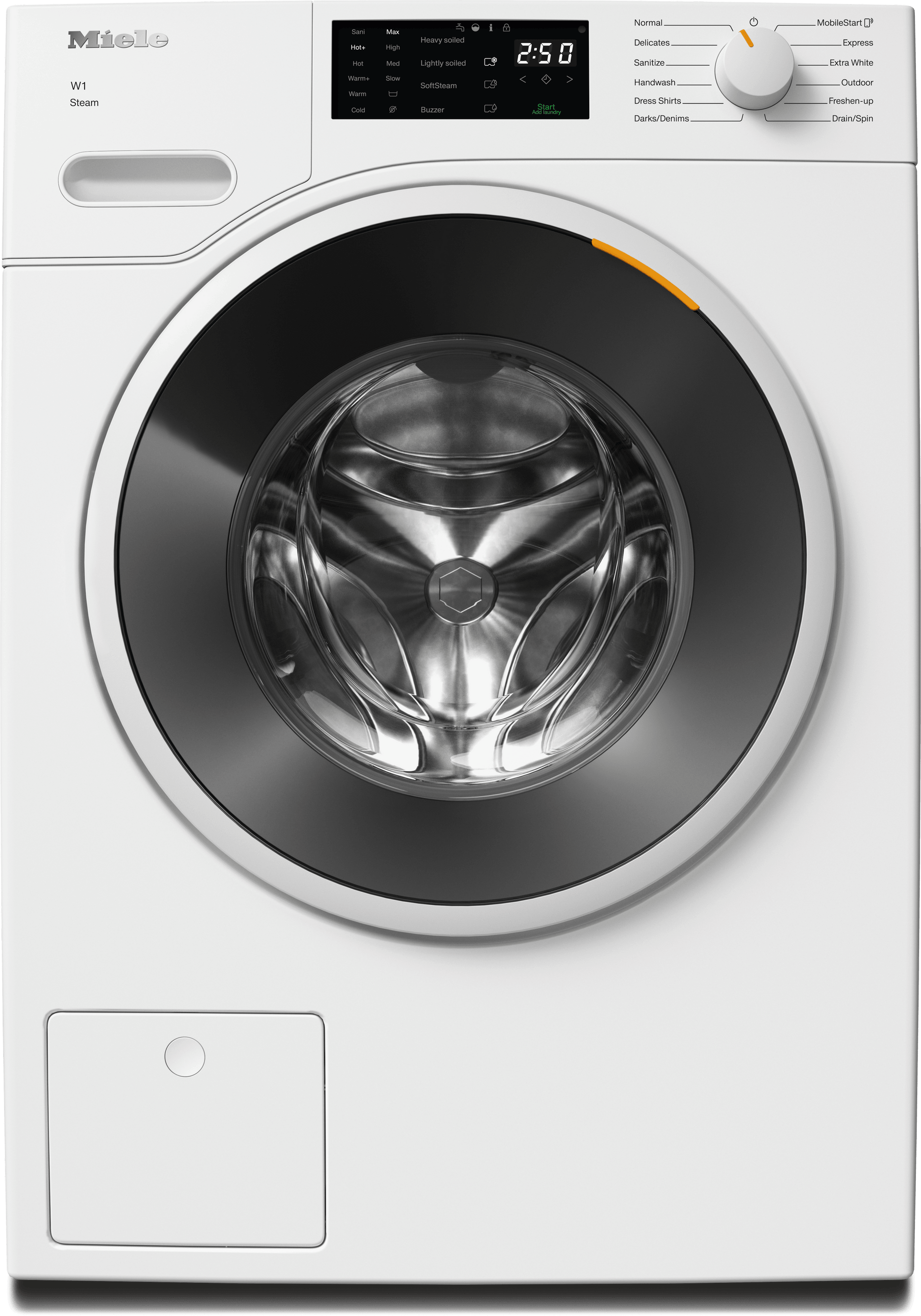 Miele WXC280WCS Wxc280 Wcs Steam - W1 Front-Loading Washing Machine: 8 Kg 1600 Rpm Pre-Ironing Miele@Home Capdosing Honeycomb Drum